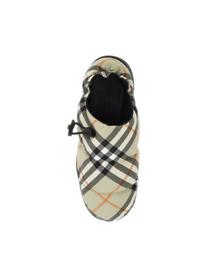 BURBERRY-Check Nylon Blend Pillow Mules -JOHN JULIA.