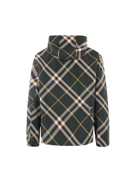 Check Nylon Full-zip Jacket-BURBERRY-JOHN JULIA