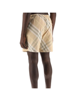 Check Nylon Swim Shorts - Men > Clothing > Underwear and Beachwear > Beachwear