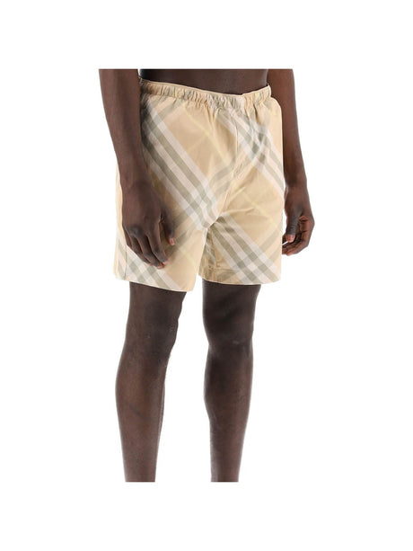 Check Nylon Swim Shorts