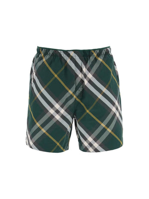 BURBERRY-Check Nylon Swim Shorts-JOHN JULIA