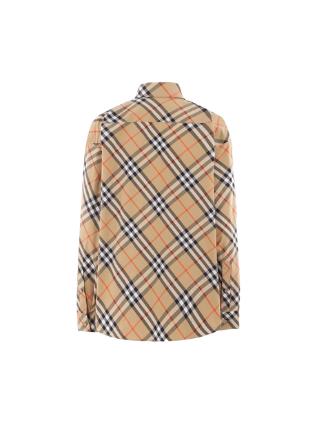 Check Poplin Shirt-BURBERRY-JOHN JULIA