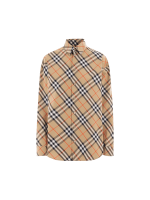 Check Poplin Shirt-BURBERRY-JOHN JULIA