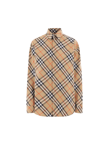 Check Poplin Shirt-BURBERRY-JOHN JULIA