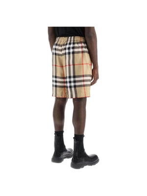 BURBERRY-Check Silk Shorts-JOHN JULIA