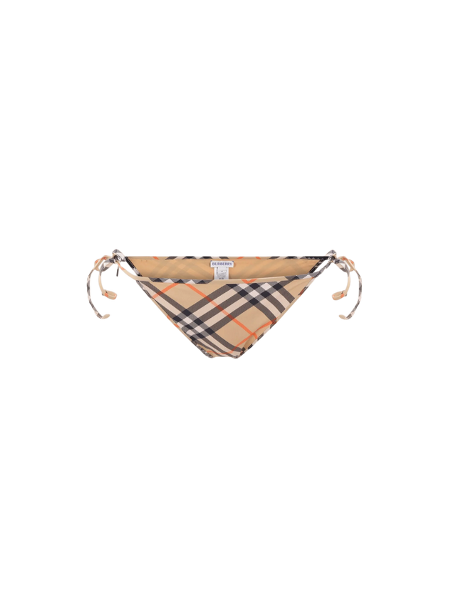 Check Stretch Nylon Bikini Slip-BURBERRY-JOHN JULIA