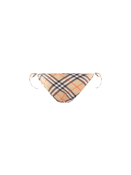 Check Stretch Nylon Bikini Slip-BURBERRY-JOHN JULIA