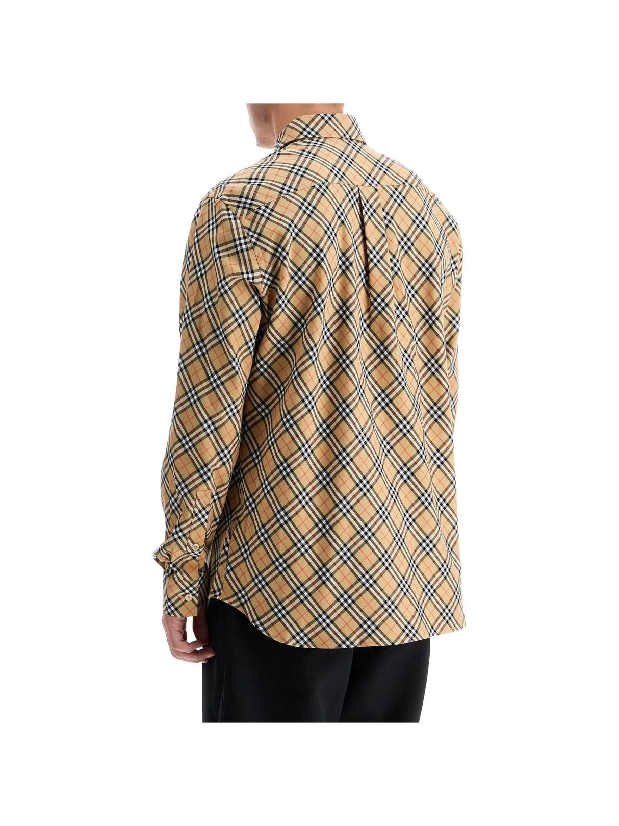 Check Twill Cotton Shirt-Burberry-JOHN JULIA