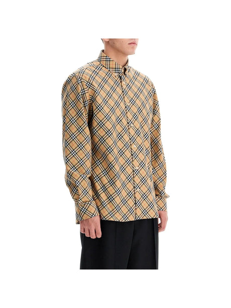 Check Twill Cotton Shirt-Burberry-JOHN JULIA