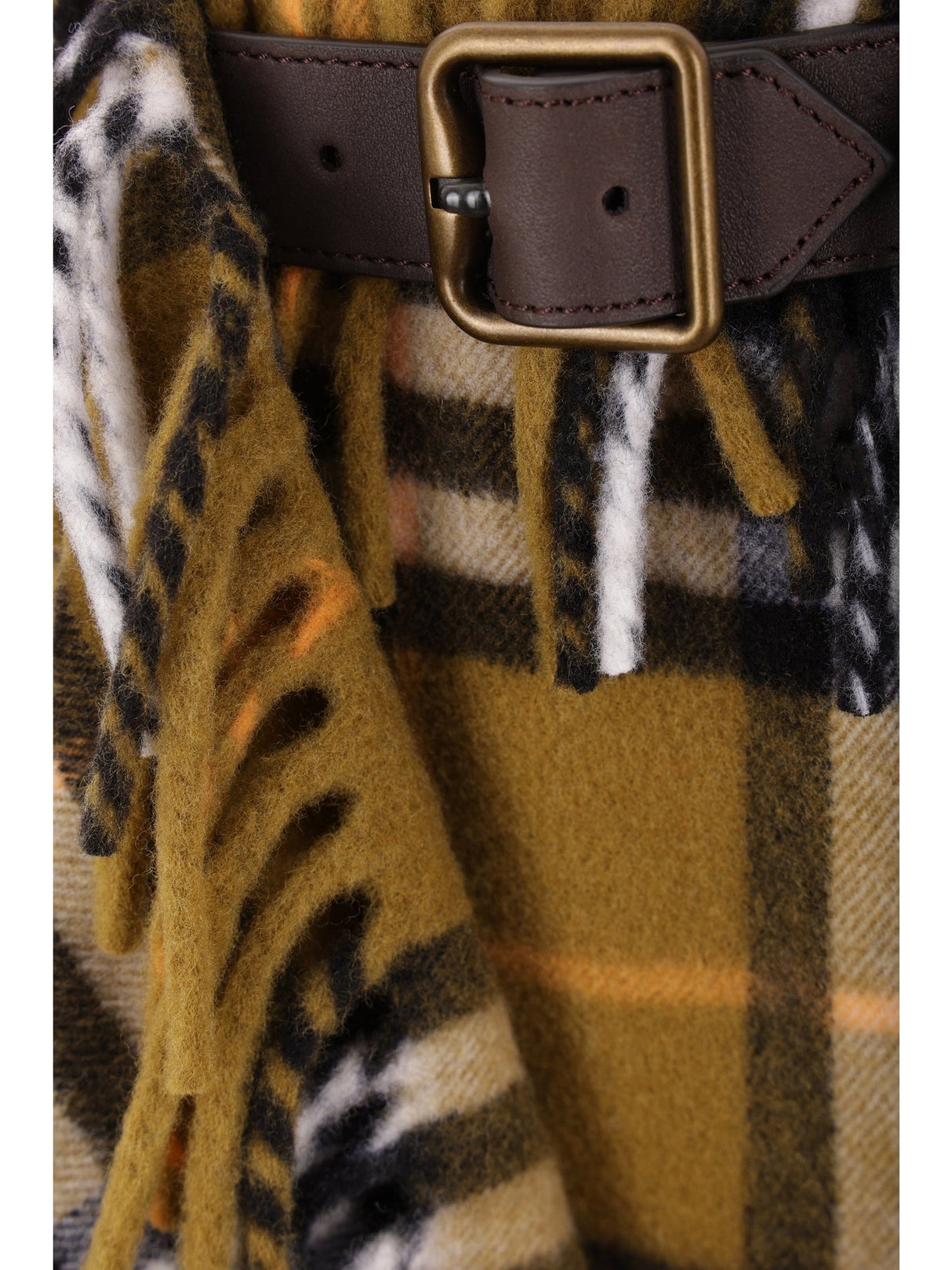 Check Wool And Cashmere Wrap Miniskirt-BURBERRY-JOHN JULIA