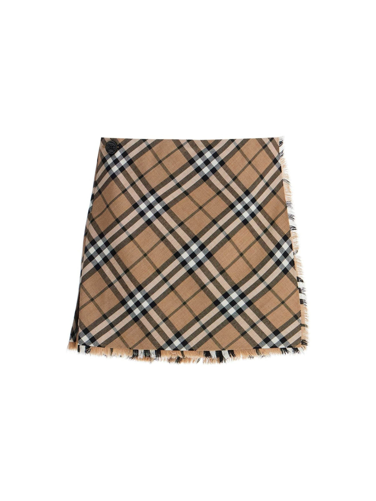 BURBERRY-Check Wool Blend Mini Kilt -JOHN JULIA.