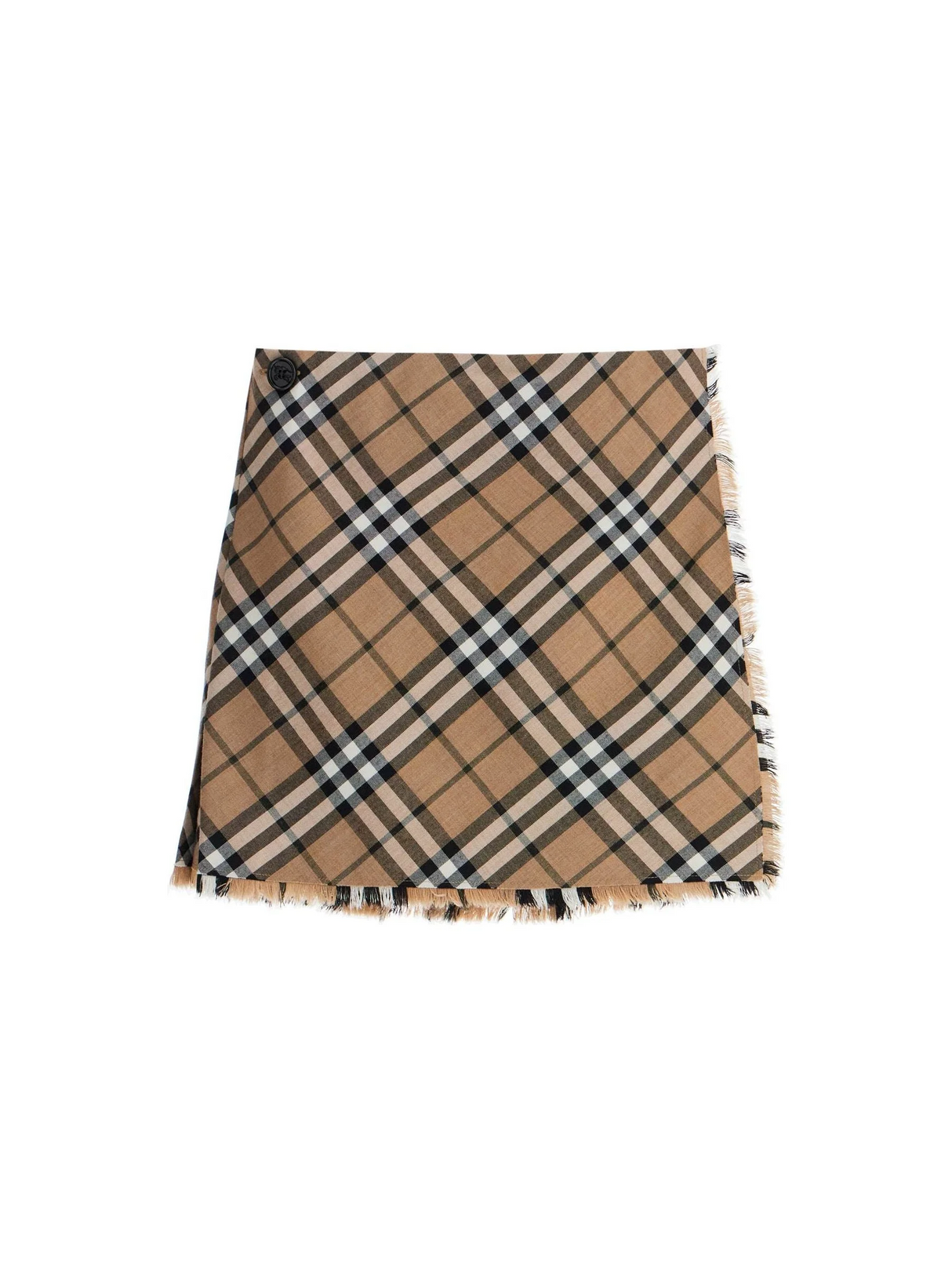 BURBERRY-Check Wool Blend Mini Kilt -JOHN JULIA.