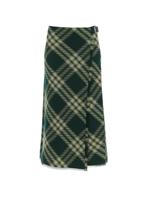 BURBERRY-Check Wool Kilt-JOHN JULIA