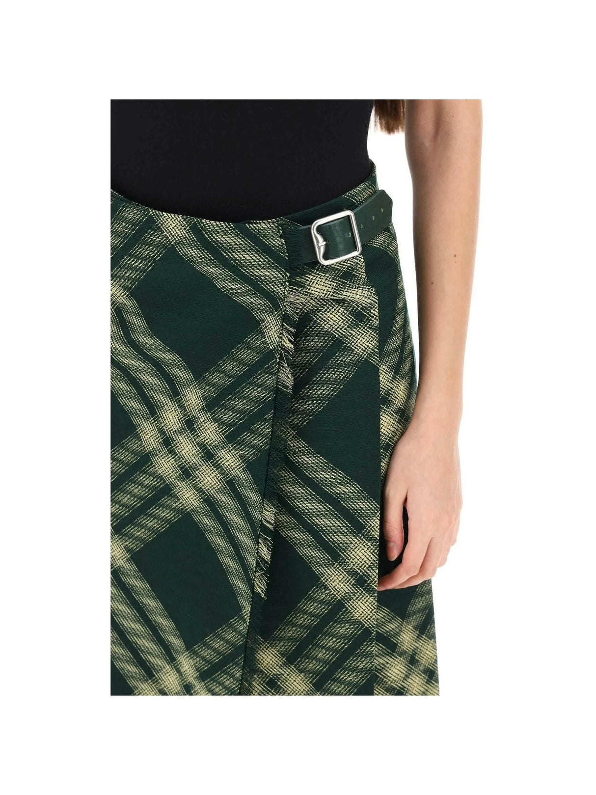 BURBERRY-Check Wool Kilt-JOHN JULIA