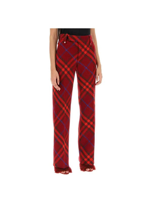 BURBERRY-Check Wool Pants-JOHN JULIA