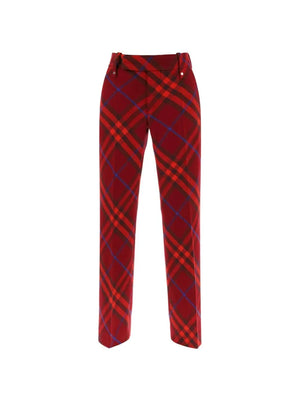 BURBERRY-Check Wool Pants-JOHN JULIA