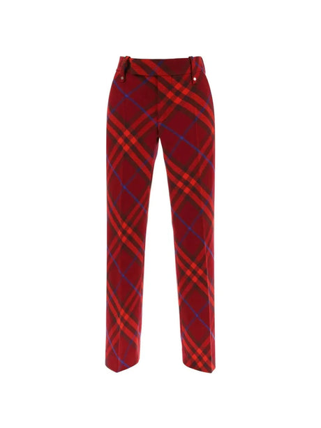 BURBERRY-Check Wool Pants-JOHN JULIA