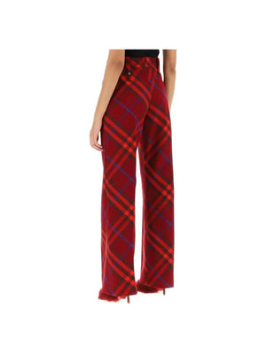 BURBERRY-Check Wool Pants-JOHN JULIA