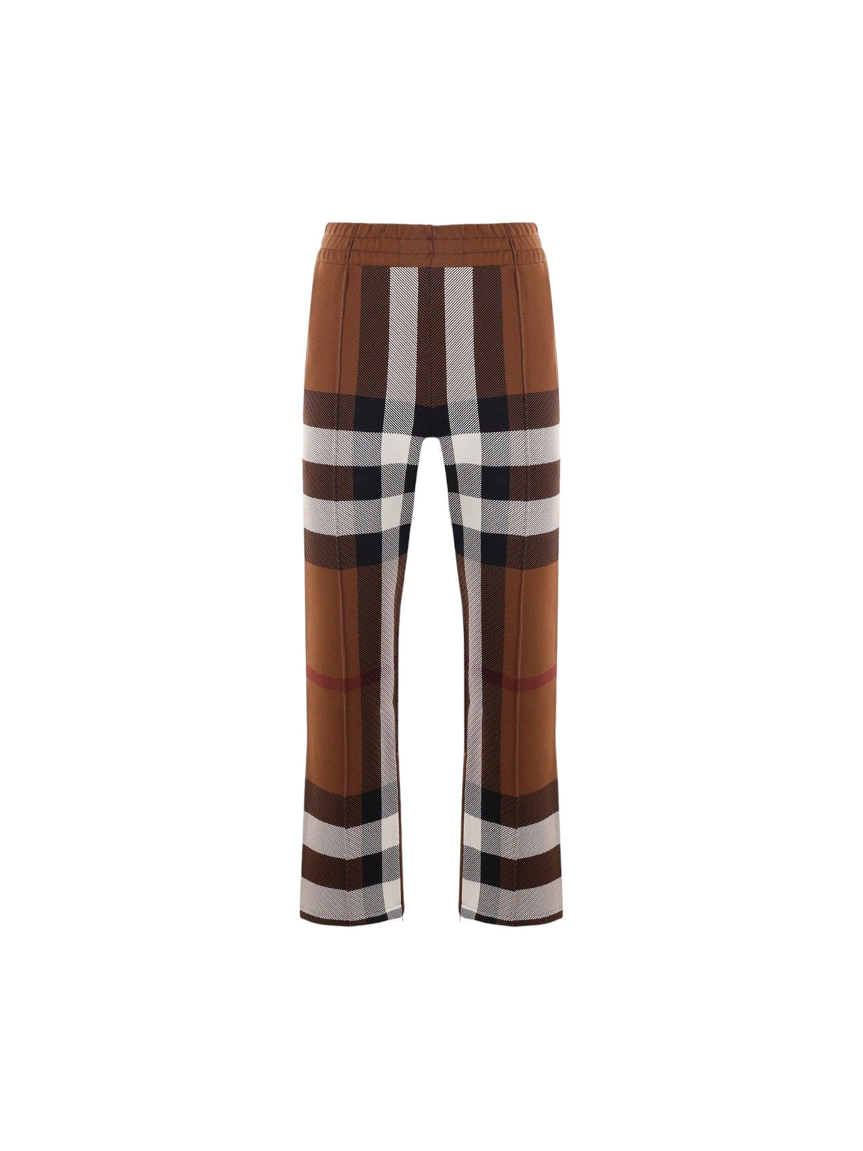 Checked Viscose Blend Wide-leg Pants-BURBERRY-JOHN JULIA