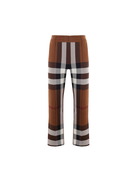 Checked Viscose Blend Wide-leg Pants-BURBERRY-JOHN JULIA