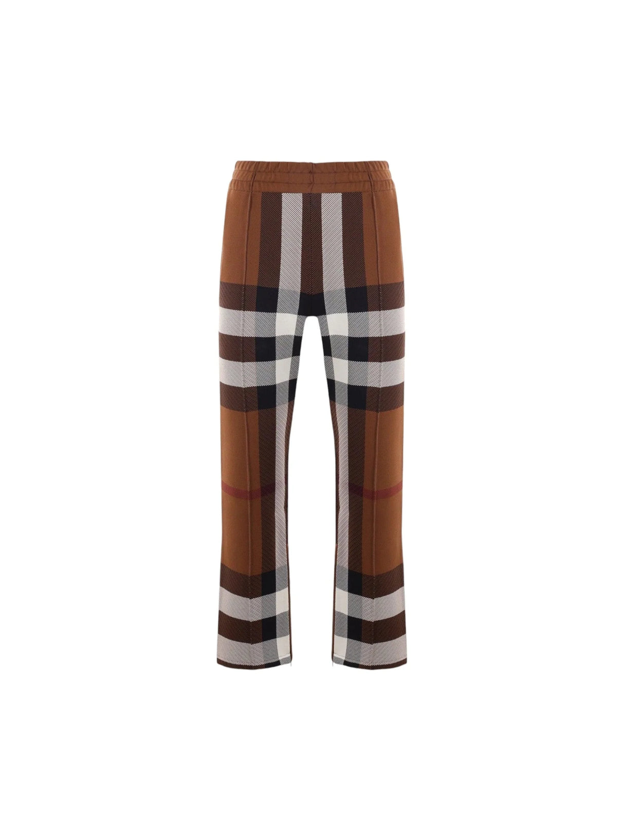 Checked Viscose Blend Wide-leg Pants-BURBERRY-JOHN JULIA