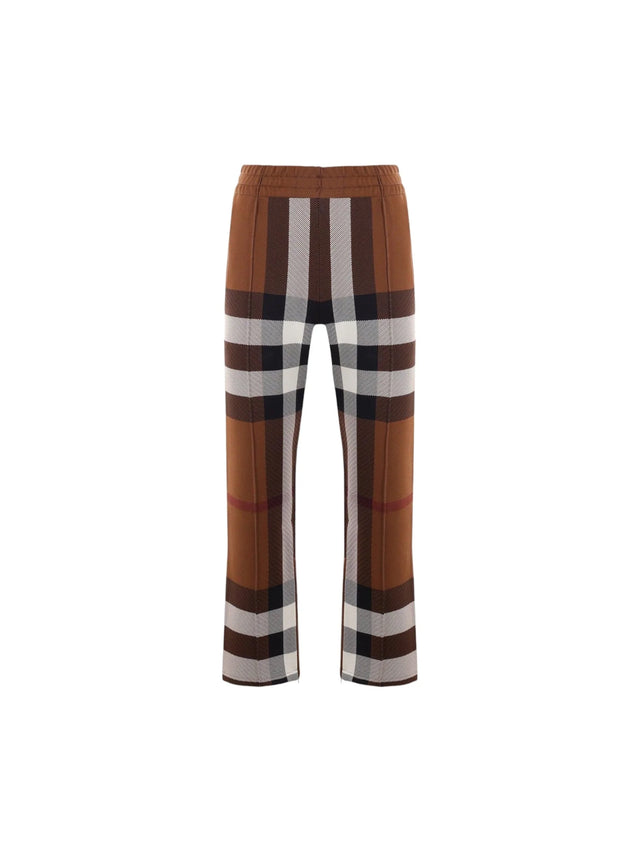 Checked Viscose Blend Wide-leg Pants-BURBERRY-JOHN JULIA