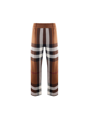 Checked Viscose Blend Wide-leg Pants-BURBERRY-JOHN JULIA