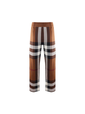 Checked Viscose Blend Wide-leg Pants-BURBERRY-JOHN JULIA