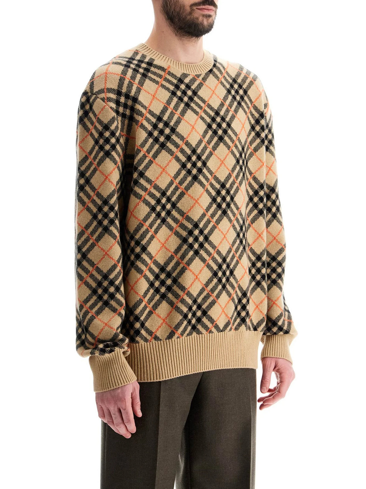 Cashmere Check Pullover Swe