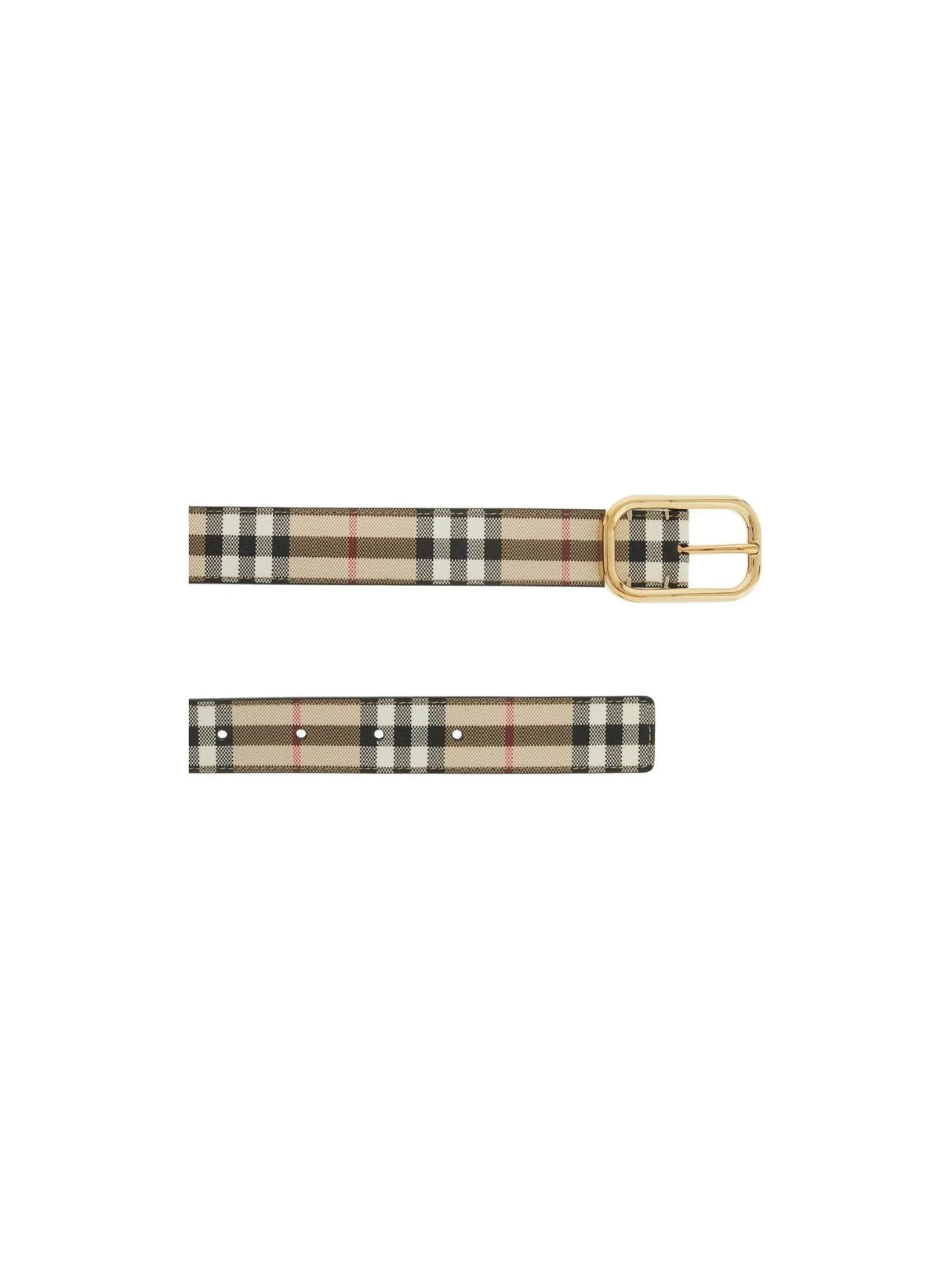 BURBERRY-Coated Check Canvas Belt-JOHN JULIA