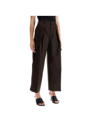 Cropped Wool Cargo Pants-Burberry-JOHN JULIA