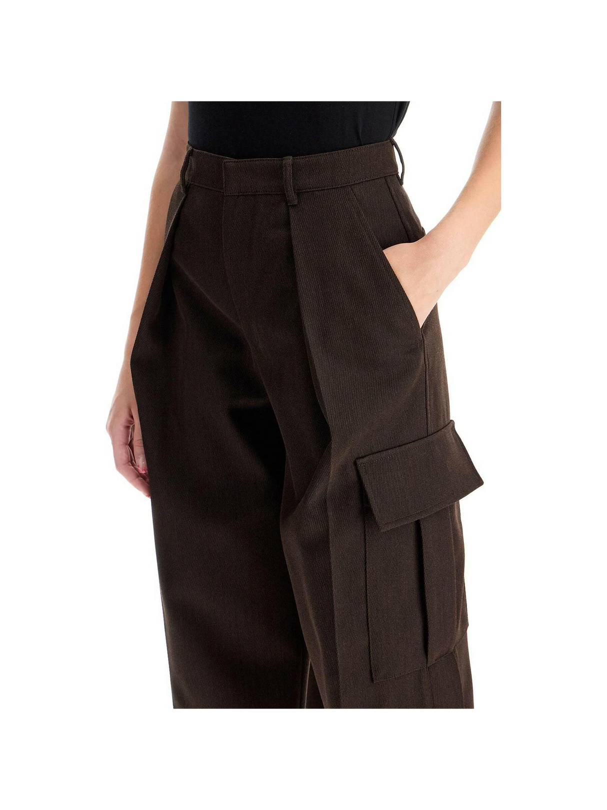 Cropped Wool Cargo Pants-Burberry-JOHN JULIA