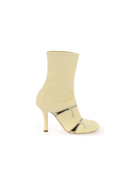 Daffodil Leather Peep Boots BURBERRY JOHN JULIA.