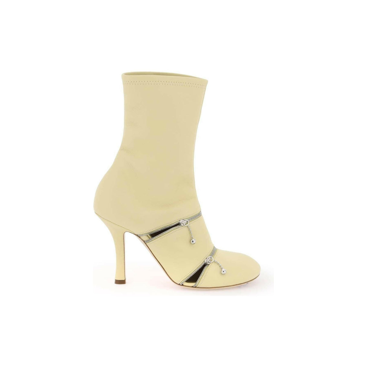 Daffodil Leather Peep Boots BURBERRY JOHN JULIA.