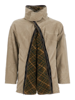 Detachable Plaid Cotton Parka Jacket-Burberry-JOHN JULIA