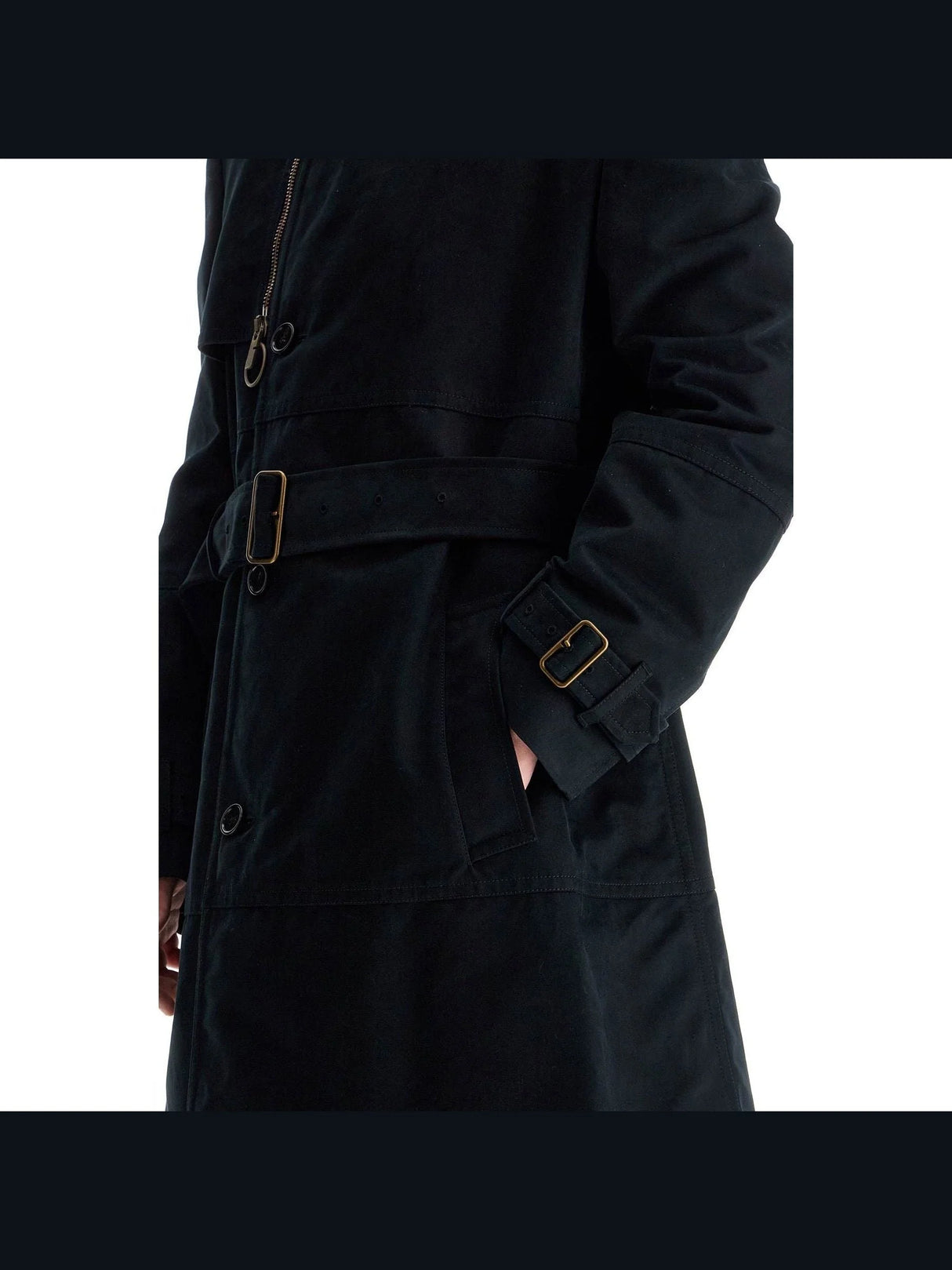 Double-Breasted Moleskin Trench Coat-Burberry-JOHN JULIA