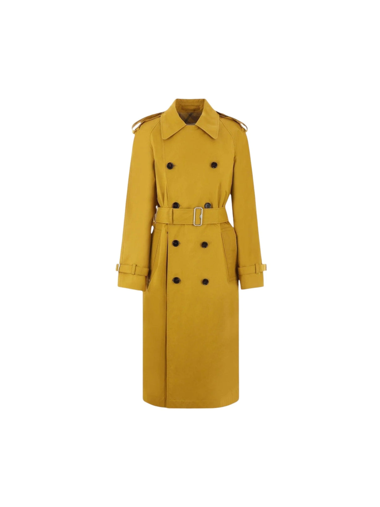 Double-breasted Organic Cotton Gabardine Trench Coat-BURBERRY-JOHN JULIA