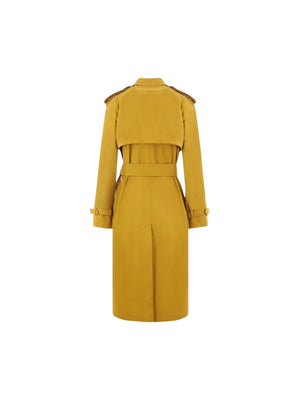 Double-breasted Organic Cotton Gabardine Trench Coat-BURBERRY-JOHN JULIA