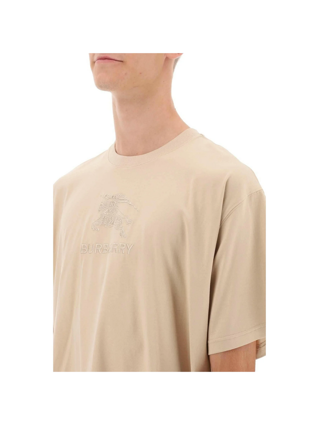 EKD Cotton T-shirt in Soft Fawn BURBERRY JOHN JULIA.