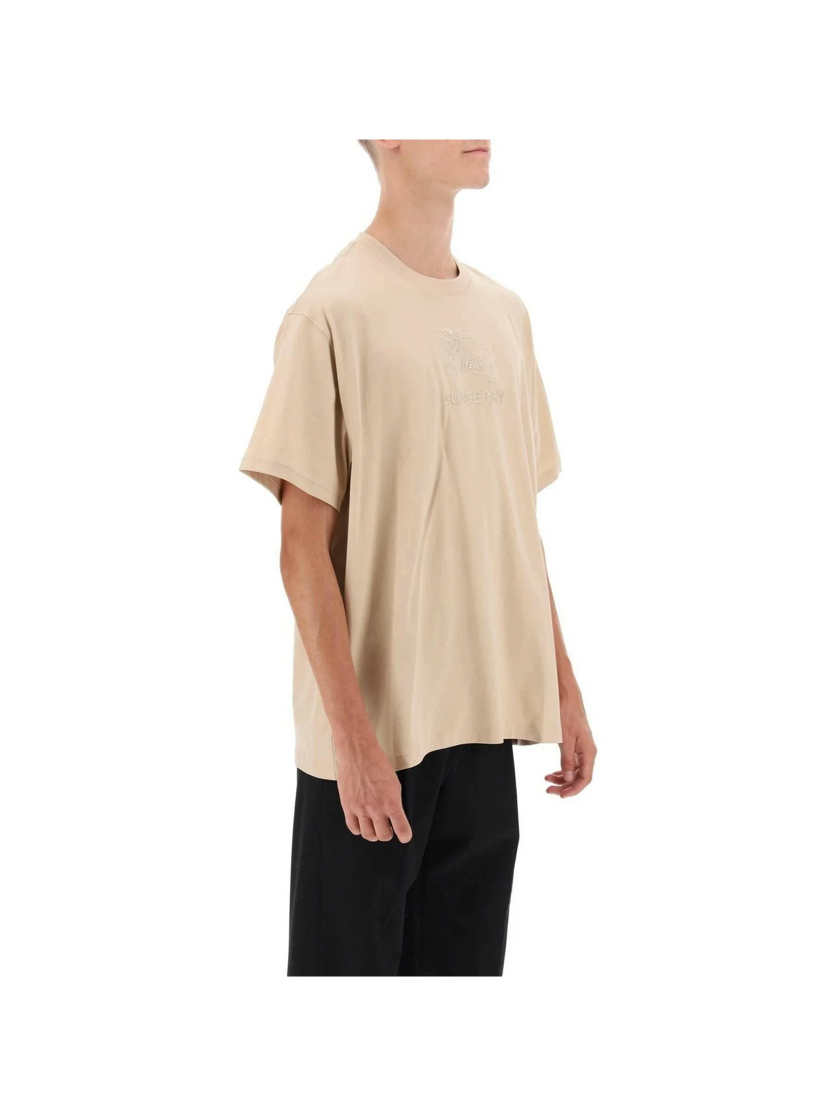 EKD Cotton T-shirt in Soft Fawn BURBERRY JOHN JULIA.