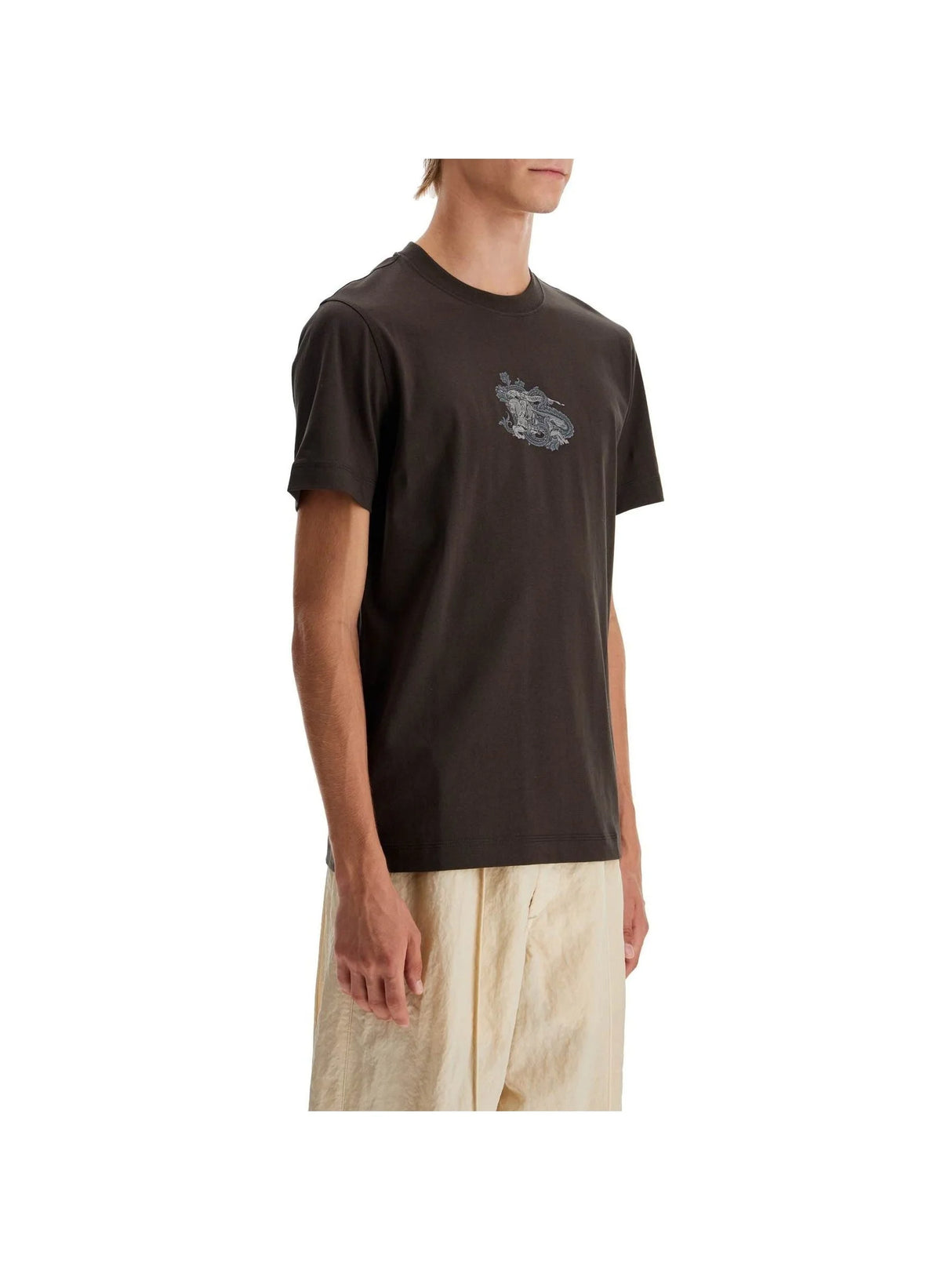 BURBERRY-EKD Printed Cotton T-shirt-JOHN JULIA