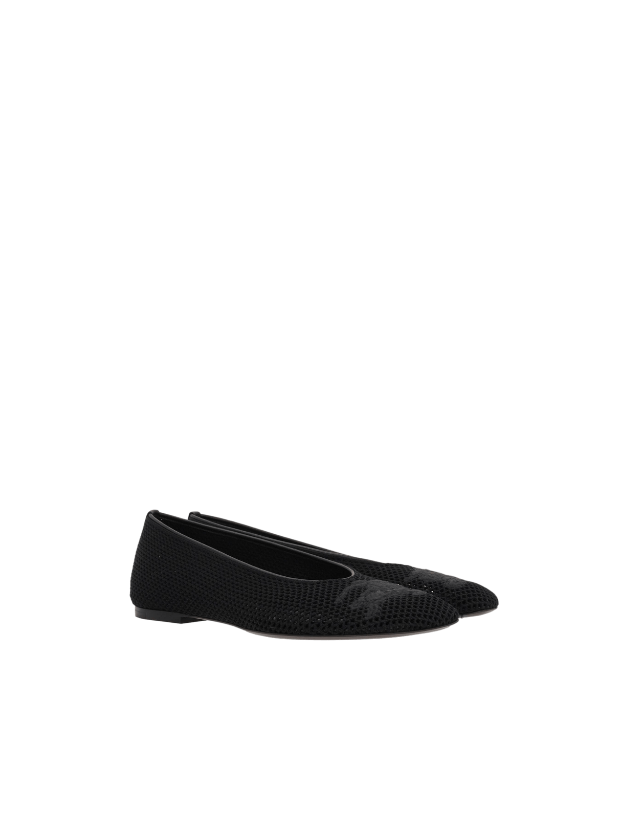 Equestrian Knight Embroidered Mesh Ballerinas-BURBERRY-JOHN JULIA