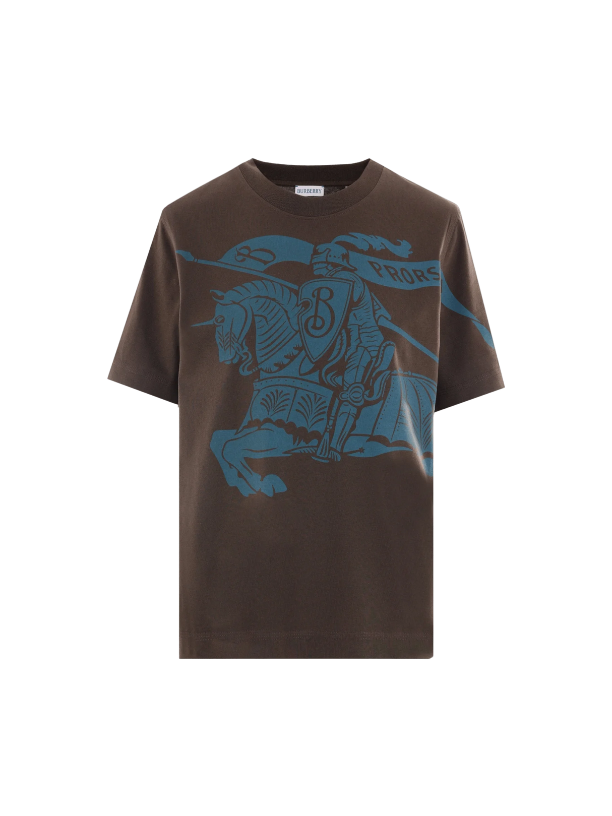 Equestrian Knight Print Cotton T-shirt-BURBERRY-JOHN JULIA