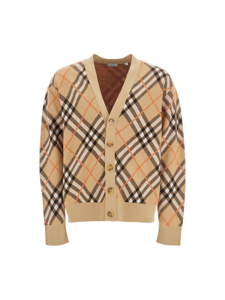 BURBERRY-Ered Wool And Mohair Cardigan Sweater-JOHN JULIA