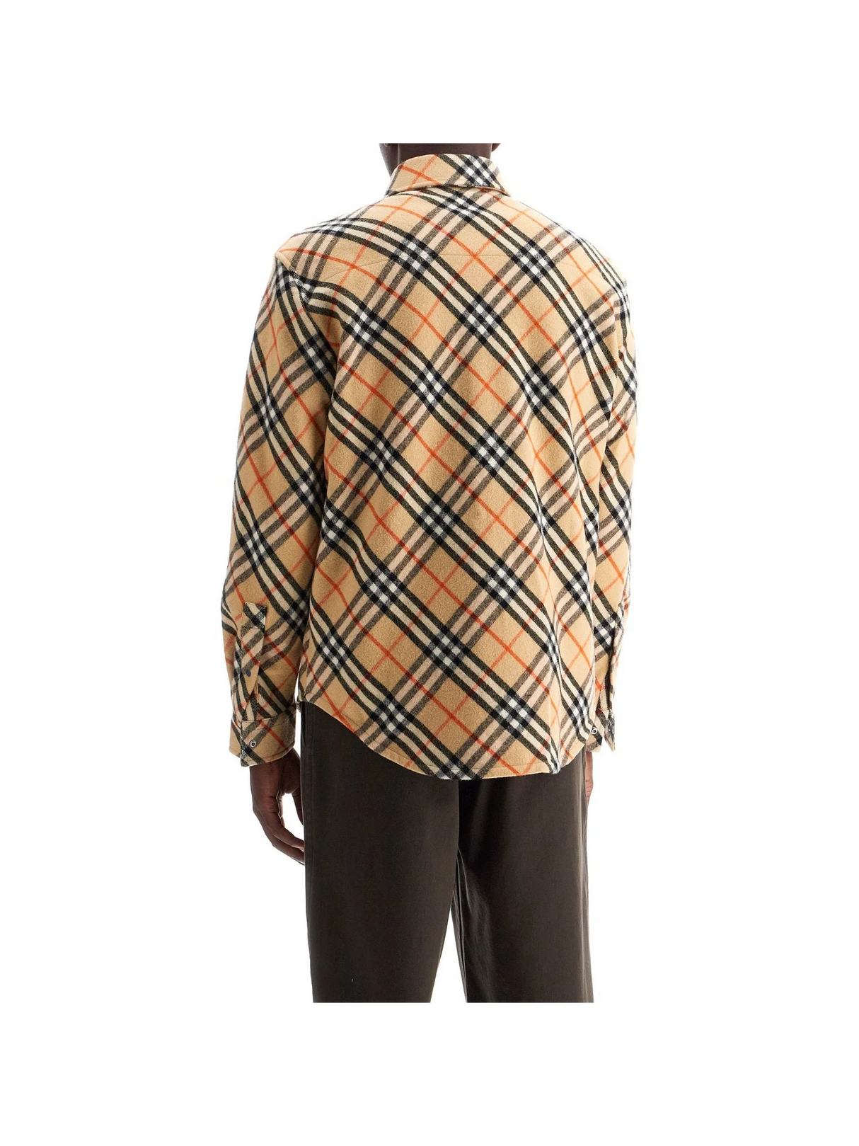 BURBERRY-Ered Wool Overshirt -JOHN JULIA.