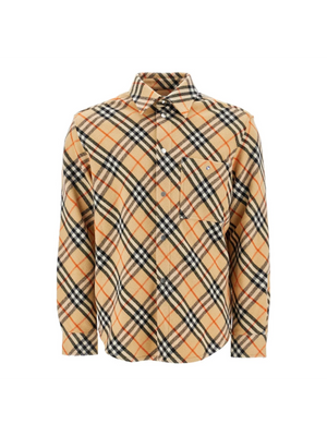 BURBERRY-Ered Wool Overshirt -JOHN JULIA.