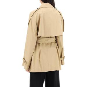 Flax Beige Organic Cotton Midi Trench Coat BURBERRY JOHN JULIA.