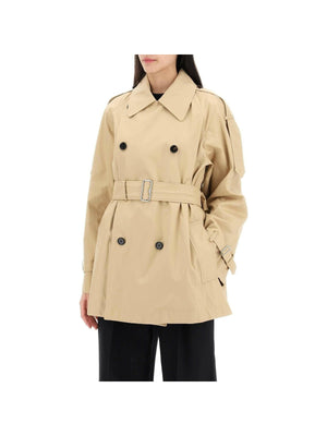 Flax Beige Organic Cotton Midi Trench Coat BURBERRY JOHN JULIA.