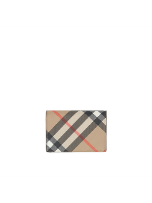 Flint Coated Canvas Folding Card Case-BURBERRY-JOHN JULIA