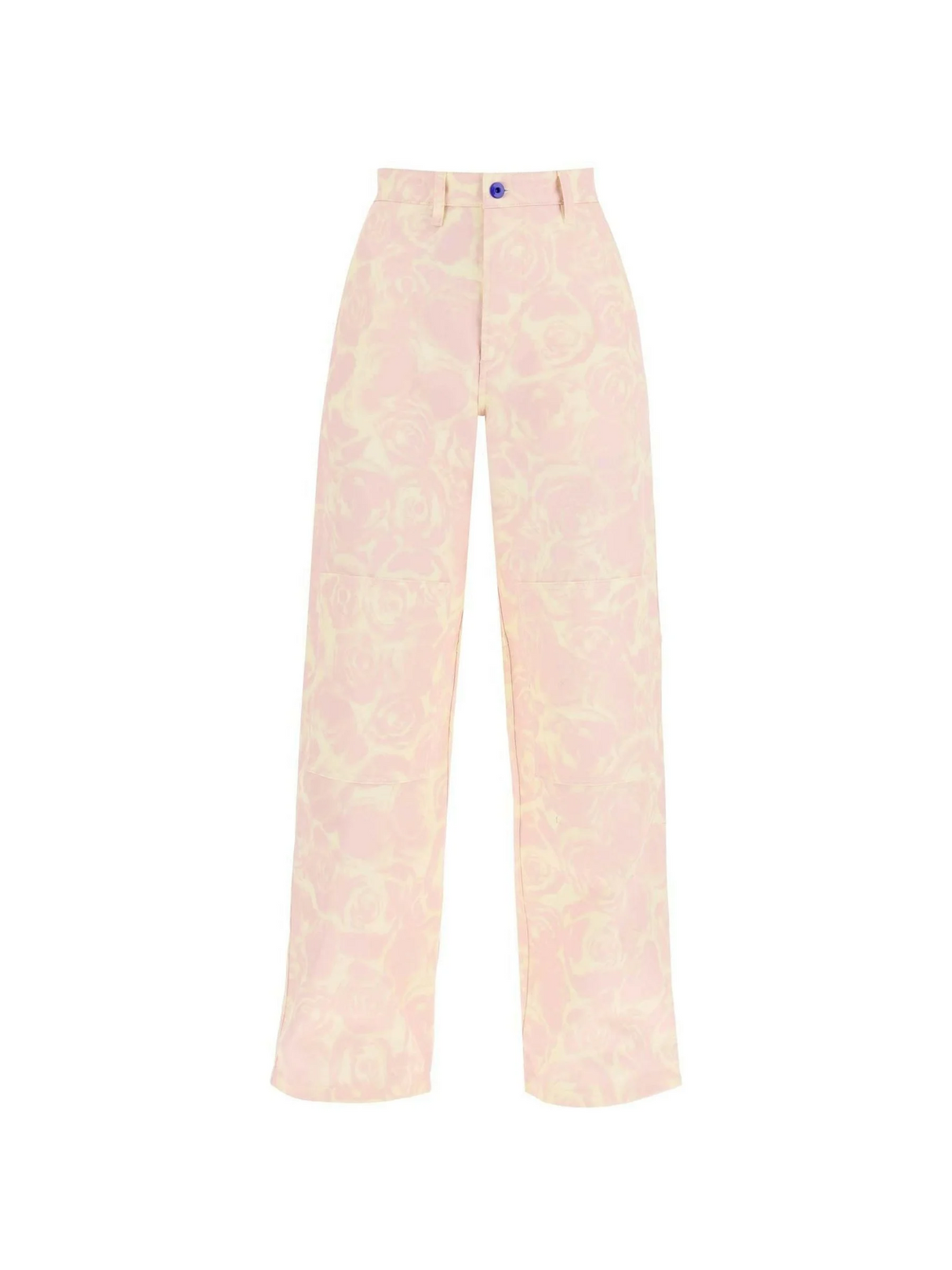 Floral Cotton Workwear Style Pants BURBERRY JOHN JULIA.